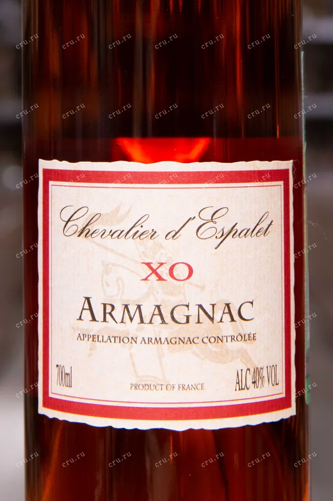 Этикетка Chevalier d'Espalet XO 0.7 л