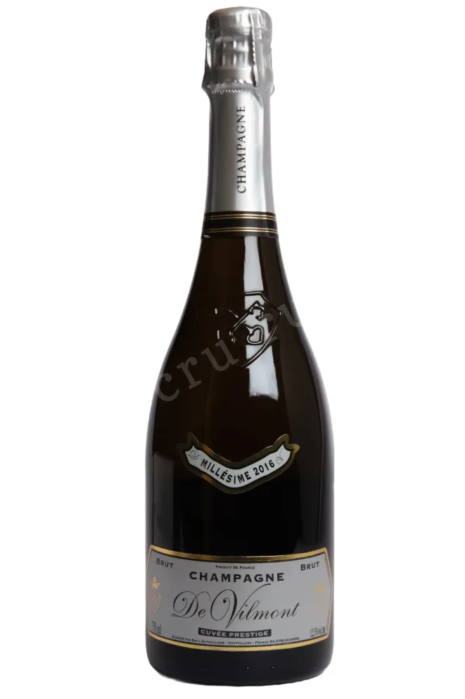Бутылка Champagne De Vilmont Cuvee Prestige Millesime Brut gift box 2016 0.75 л