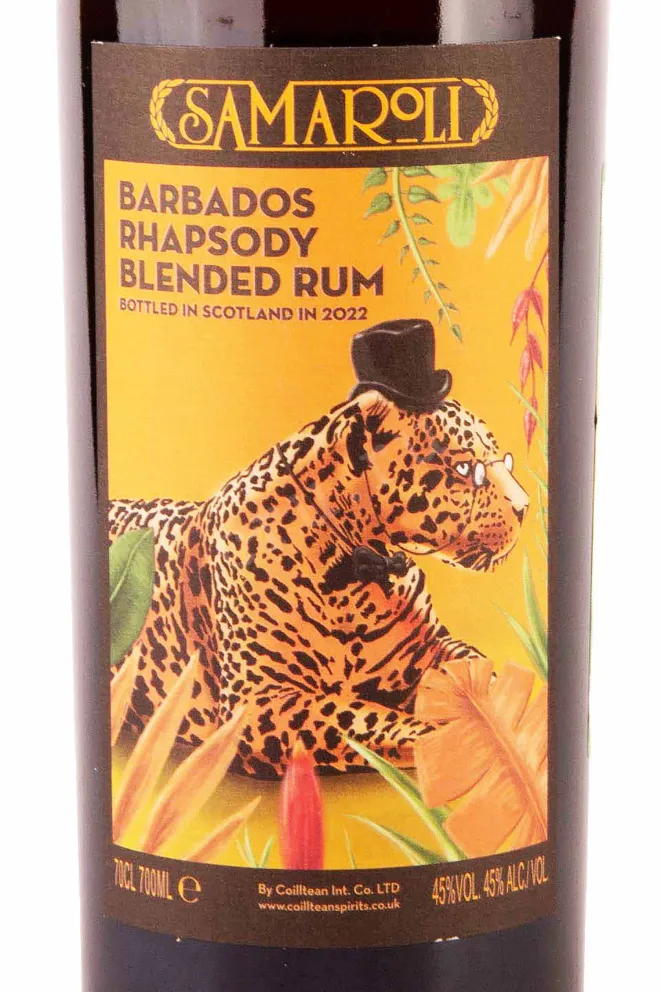 Этикетка Samaroli Barbados Rhapsody in gift box 0.7 л