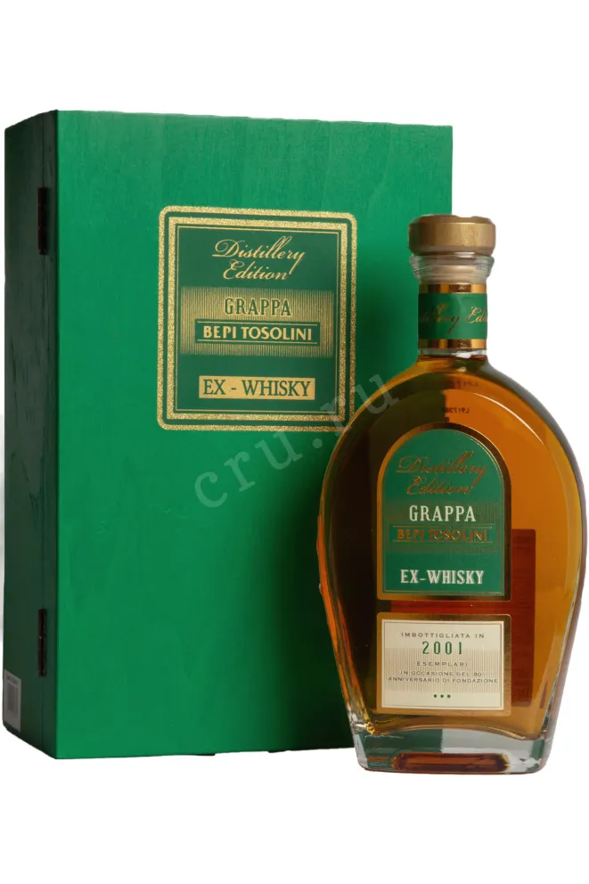 Граппа Bepi Tosolini Ex-Whisky Barrique  in wooden box  0.7 л
