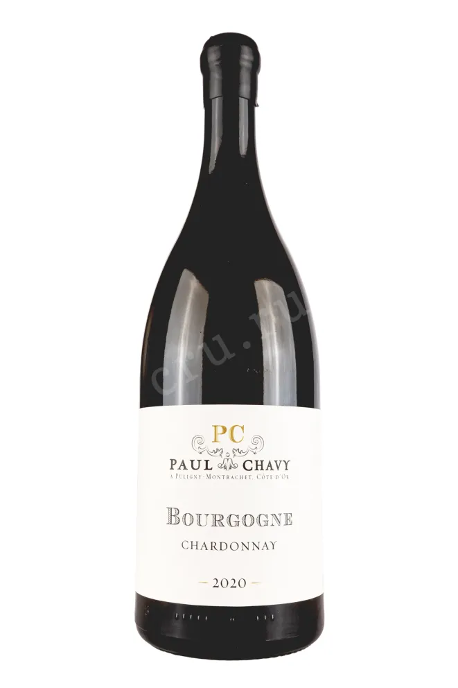 Бутылка Paul Chavy Bourgogne Chardonnay wooden box 2020 1.5 л