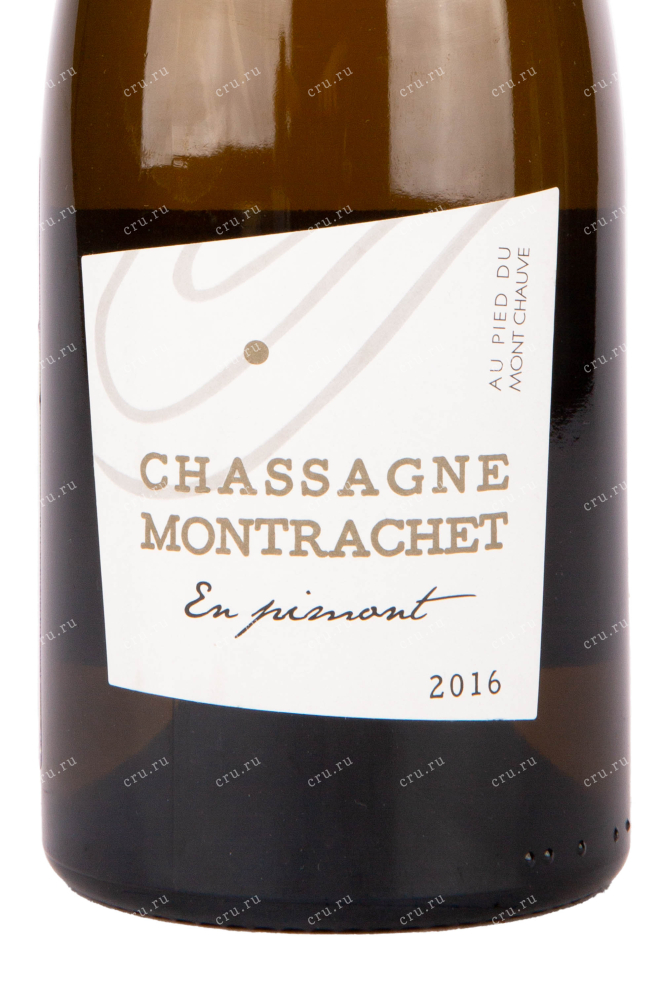 Этикетка вина Au Pied du Mont Chauve Chassagne-Montrachet En pimont 2016 0.75 л