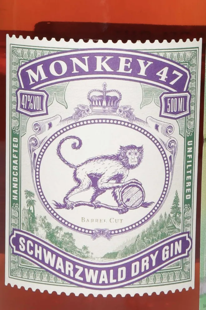 Этикетка Monkey 47 Barrel Cut in gift box 0.5 л