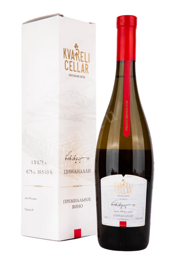Вино Kvareli Cellar Tsinandali in gift box 2017 0.75 л