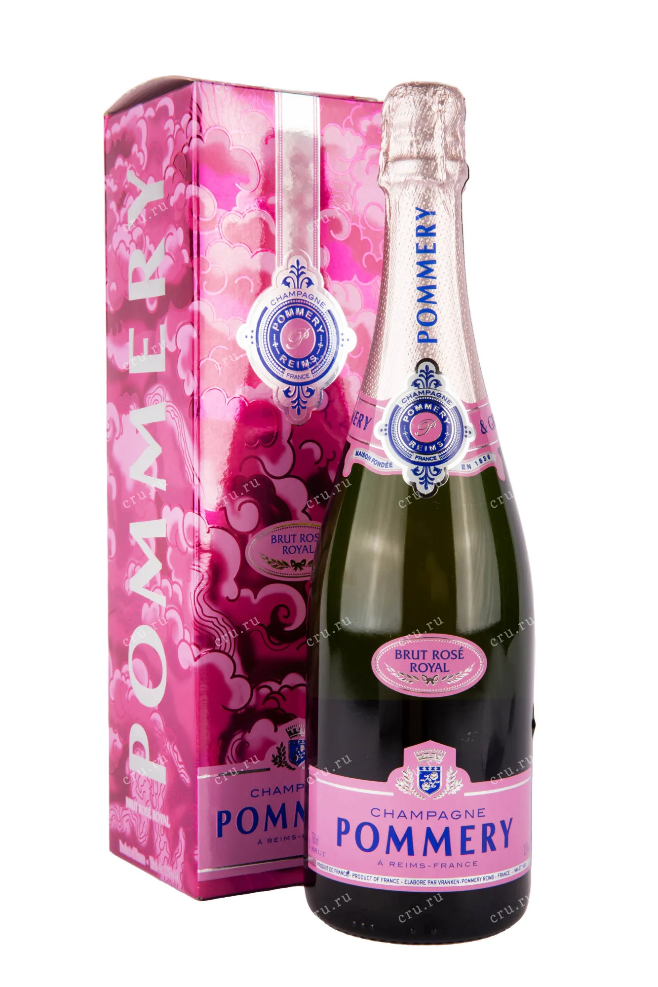 Фото — Шампанское Pommery Brut Rose Royal gift box  0.75 л