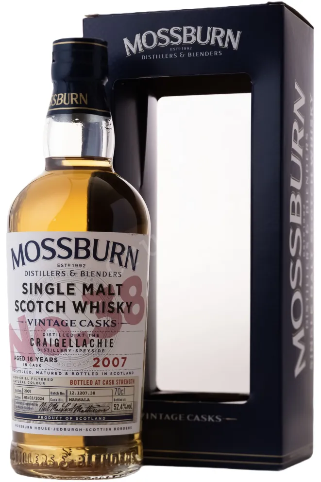 Виски Mossburn Craigellachie 16 Years Old in Gift Box 2007 0.7 л