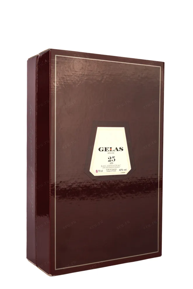 Подарочная коробка Gelas Bas Armagnac 25 ans decanter in gift box 0.7 л