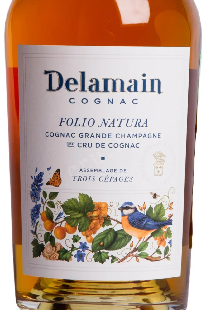 Этикетка Delamain Folio Natura in gift box 0.7 л