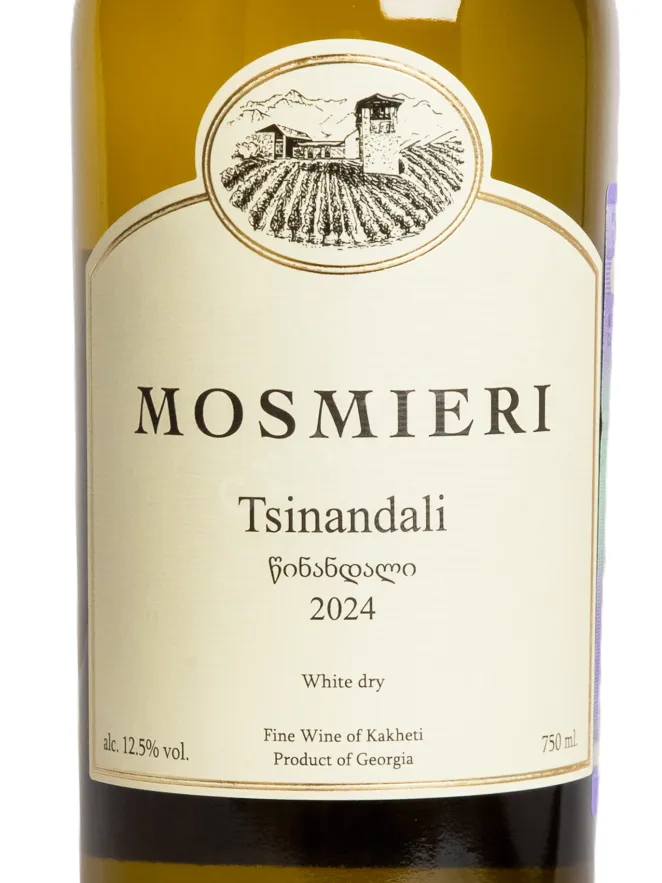 Этикетка Mosmieri Tsinandali 2024 0.75 л