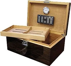 Humidor Aficionado Princeton Ebony 100 Cigars