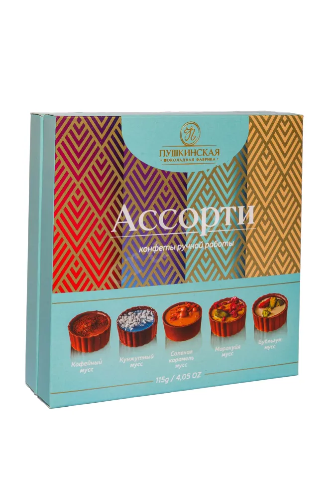 Конфеты Пушкинская шоколадная фабрика Ассорти ручной работы 115 г