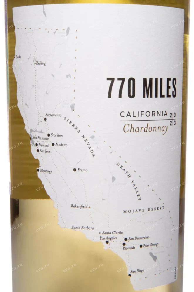 Этикетка 770 Miles Chardonnay 2023 0.75 л