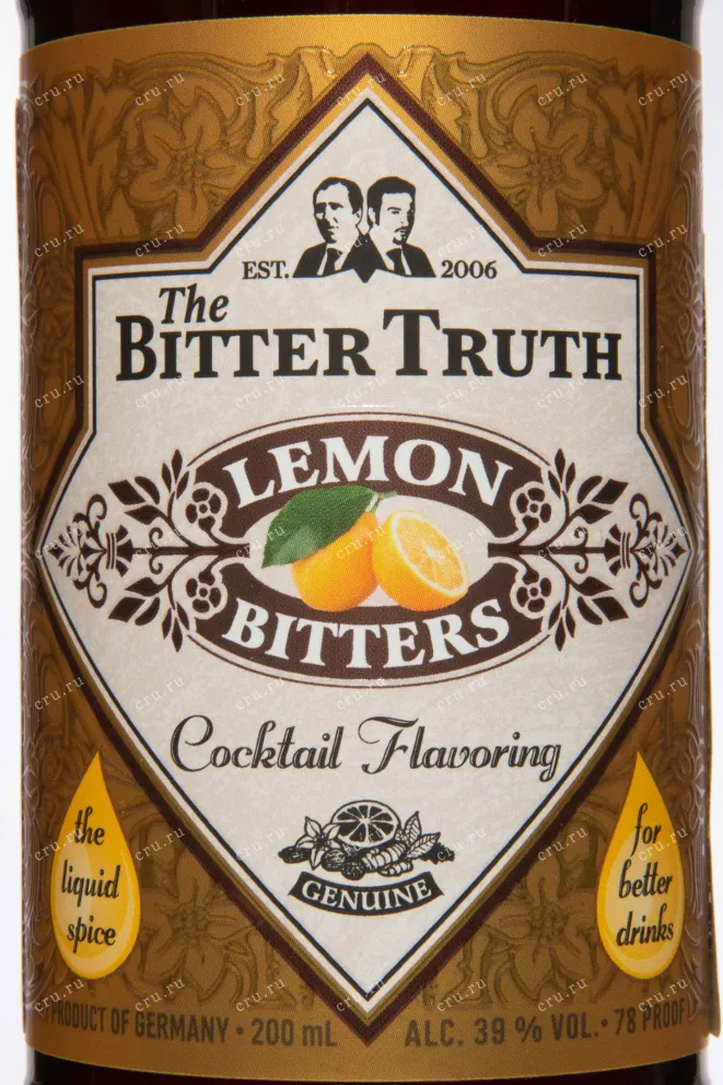 Этикетка The Bitter Truth Lemon 0.2 л