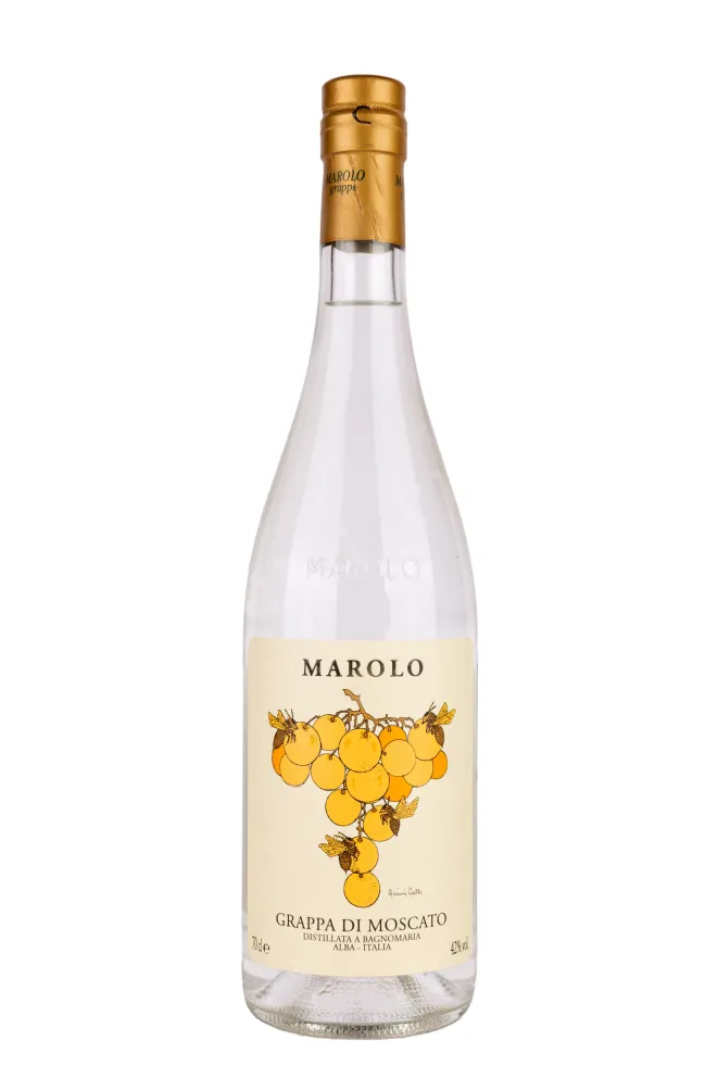 Бутылка Marolo Grappa di Moscato gift box 2021 0.7 л