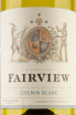 Этикетка Chenin Blanc Fairview Wines 2022 0.75 л