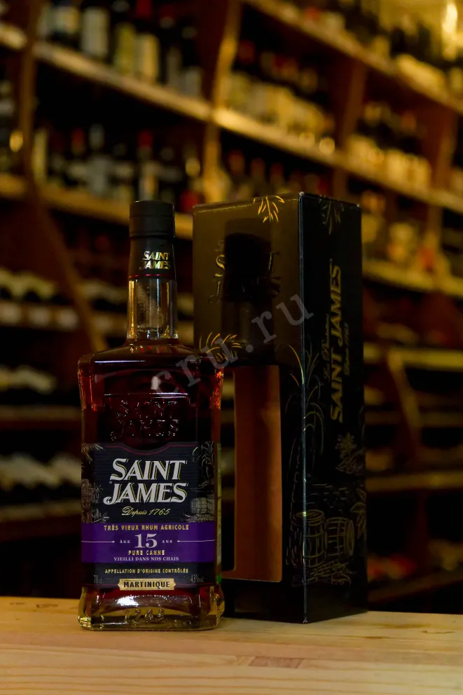 В магазине Крю Профи Saint James Agricole Tres Vieux 15 yeras in gift box 0.7 л