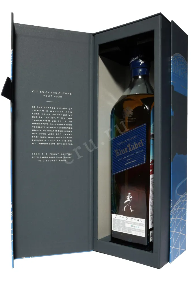В подарочной коробке Johnnie Walker Blue Label City X Mars in gift box 0.75 л