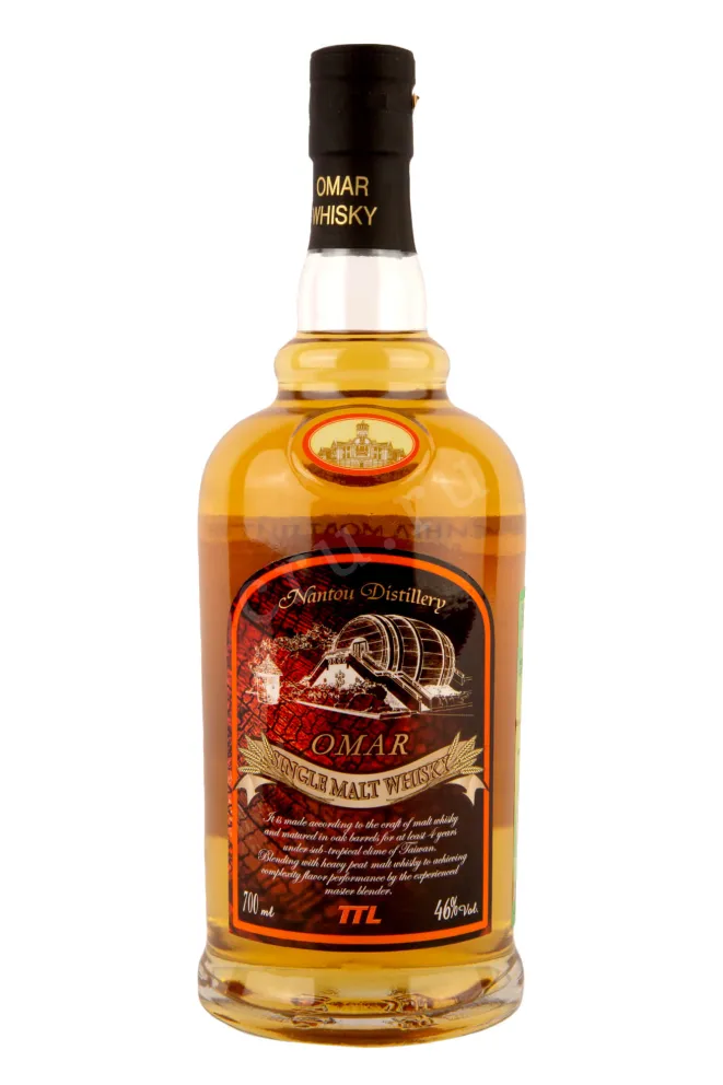 Бутылка Omar Single Malt Peated Type 0.7 л