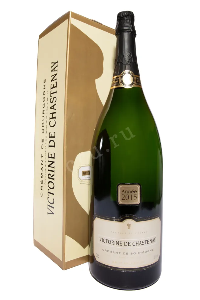 Игристое вино Victorine de Chastenay Millesime Brut Crеmant de Bourgogne AOC gift box 2015 3 л