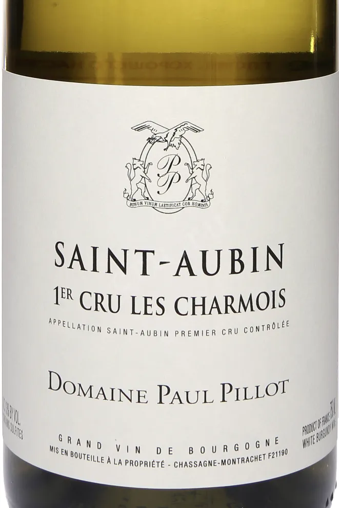 Этикетка Domaine Paul Pillot Saint-Aubin 1er Cru Les Charmois AOC 2022 0.75 л