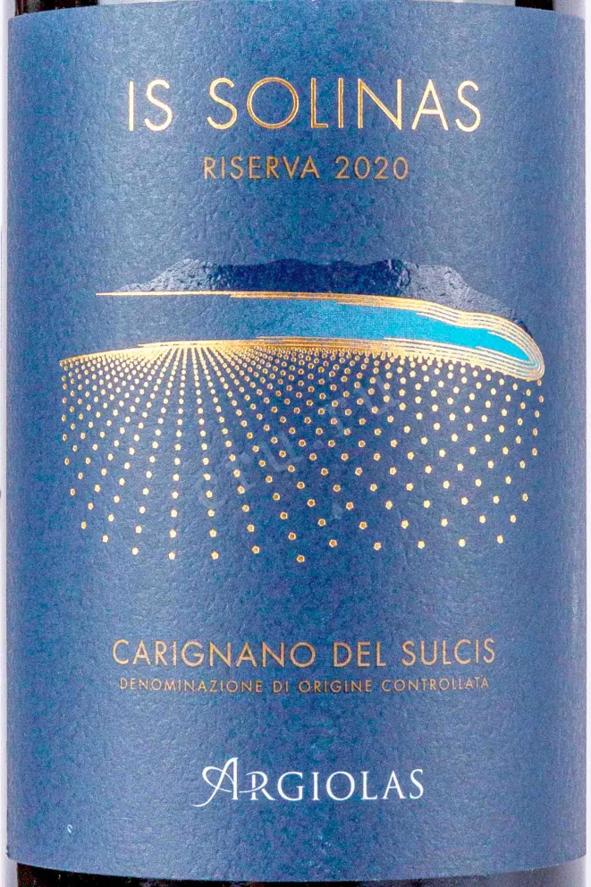 Этикетка Is Solinas Carignano del Sulcis DOC Riserva 2020 0.75 л