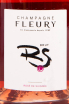Этикетка игристого вина Fleury Rose de Saignee 0.75 л