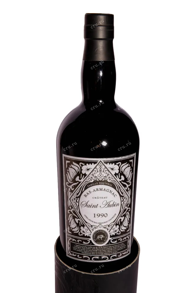 В тубе Арманьяк Saint Aubin Bas-Armagnac in tube 1990 0.7 л