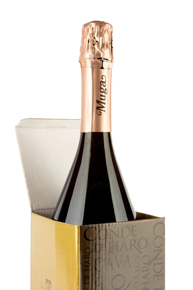 В подарочной коробке Konde de Haro Cava Metodo Tradicional Rose Brut 2019 0.75 л