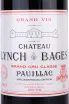 Этикетка Chateau Lynch-Bages Pauillac 2000 0.75 л