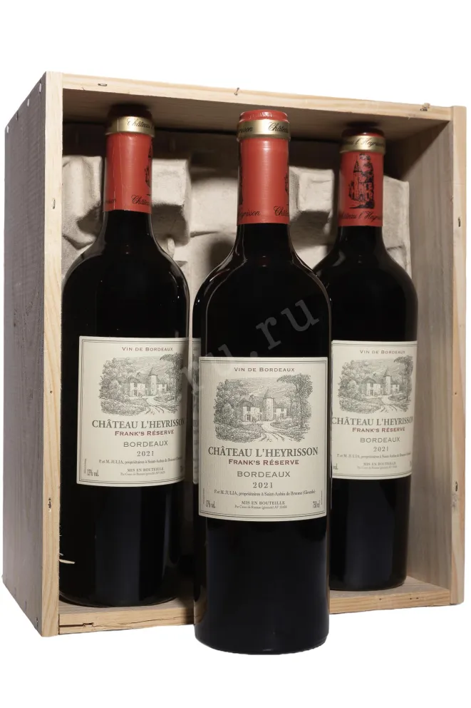 Вино Chateau L'Heyrisson Frank Reserve set of 6 bottles 2021 0.75 л