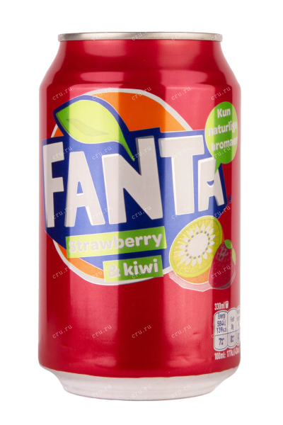 Газированный напиток Fanta Strawberry & Kiwi Железная банка 0.33 л