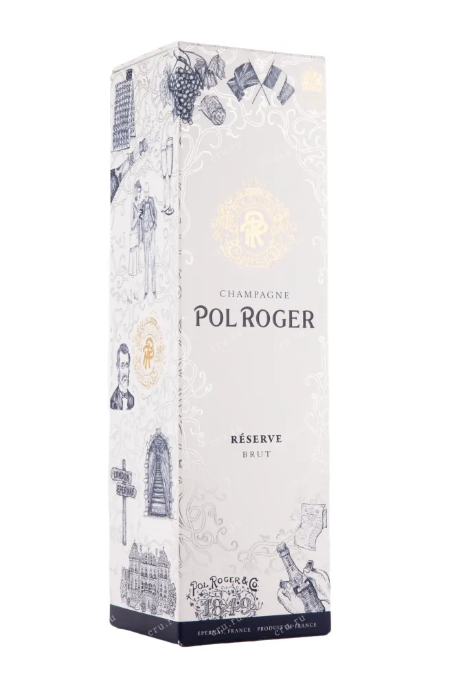 Подарочная коробка игристого вина Pol Roger Brut Reserve gift box 1.5 л