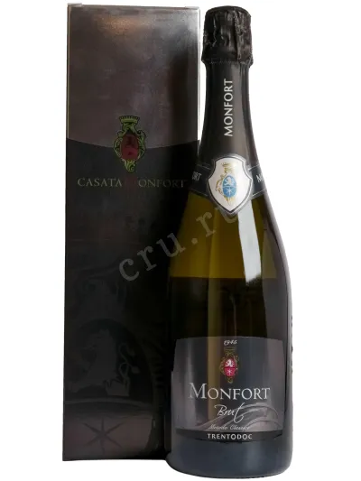 Игристое вино Monfort Brut Trento DOC in gift box 2019 0.75 л