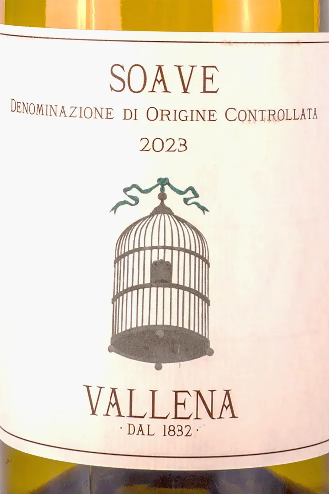 Этикетка Soave Vallena 2023 0.75 л