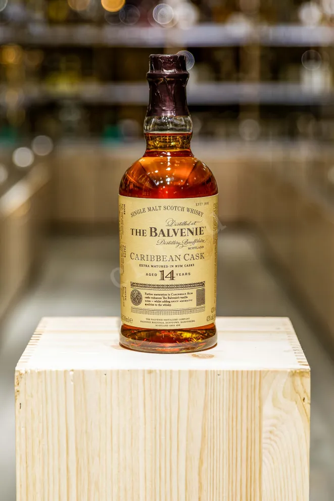 Виски Balvenie Caribbean Cask 14 years old in giftset with 2 glasses  0.75 л