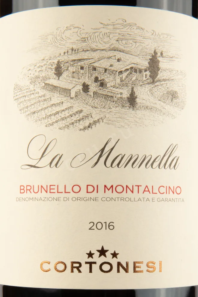 Этикетка вина Кортонези Брунелло ди Монтальчино Ла Маннелла 0,75