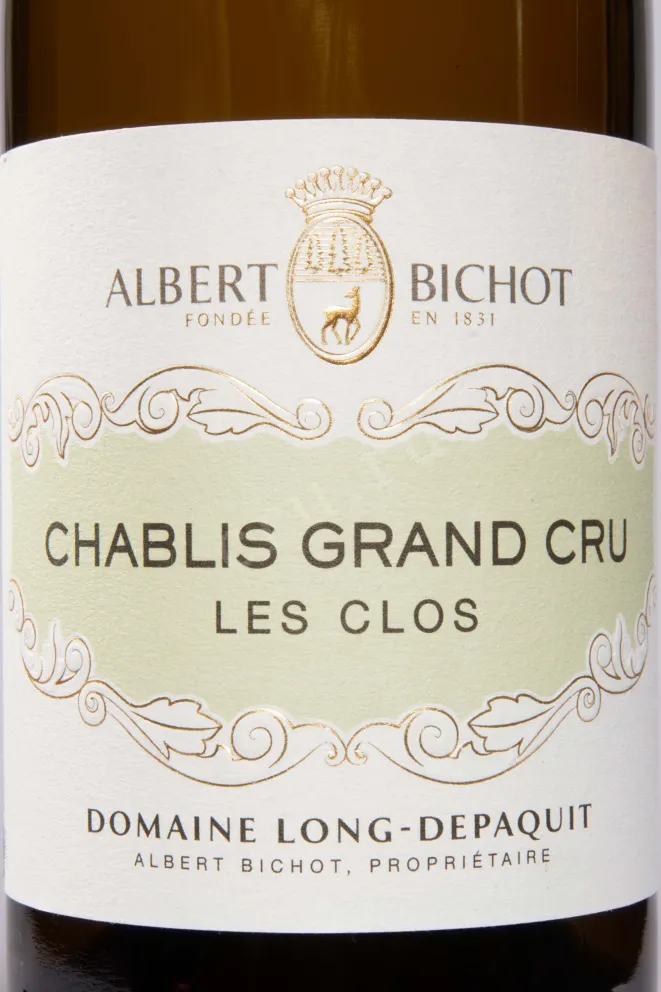 Этикетка Albert Bichot Chablis Grand Cru Domain Long Depaquit Les Clos 2022 0.75 л