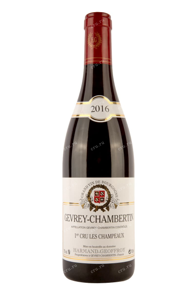 Вино Domaine Harmand-Geoffroy Gevrey-Chambertin 1er Cru Les Champeaux 2016 0.75 л
