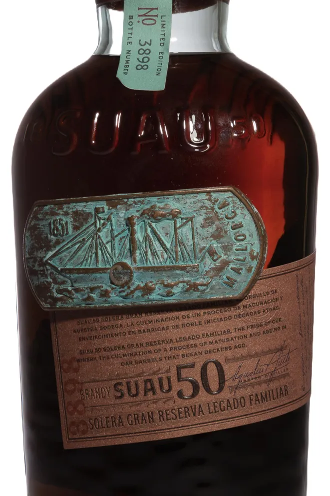 Этикетка Suau 50 Solera Gran Reserva Legado Familiar in tube 2015 0.7 л