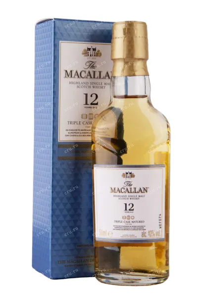 Виски Macallan Triple Cask Matured 12 Years Old gift box  0.05 л