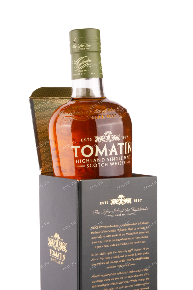 Бутылка виски Томатин 12 лет 0.7 в подарочной коробке