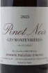Этикетка Frederic Esmonin Les Montevrieres Pinot Noir 2023 0.75 л