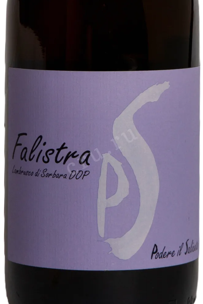 Этикетка Podere il Saliceto Falistra Lambrusco di Sorbara DOP 2020 0.75 л
