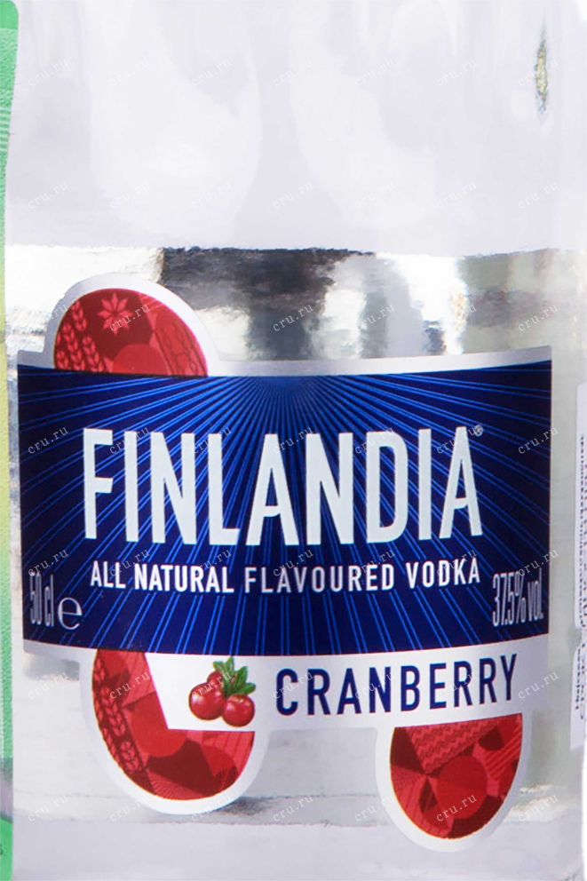 Этикетка Finlandia Cranberry 0.5 л