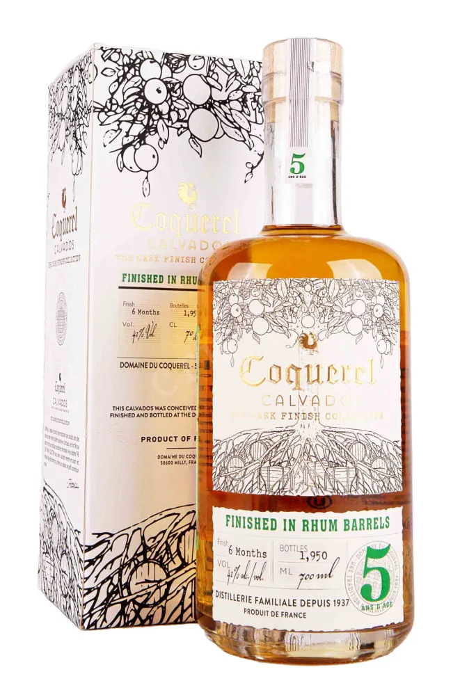 Кальвадос Coquerel Rum Finish 5 years in gift box   0.7 л