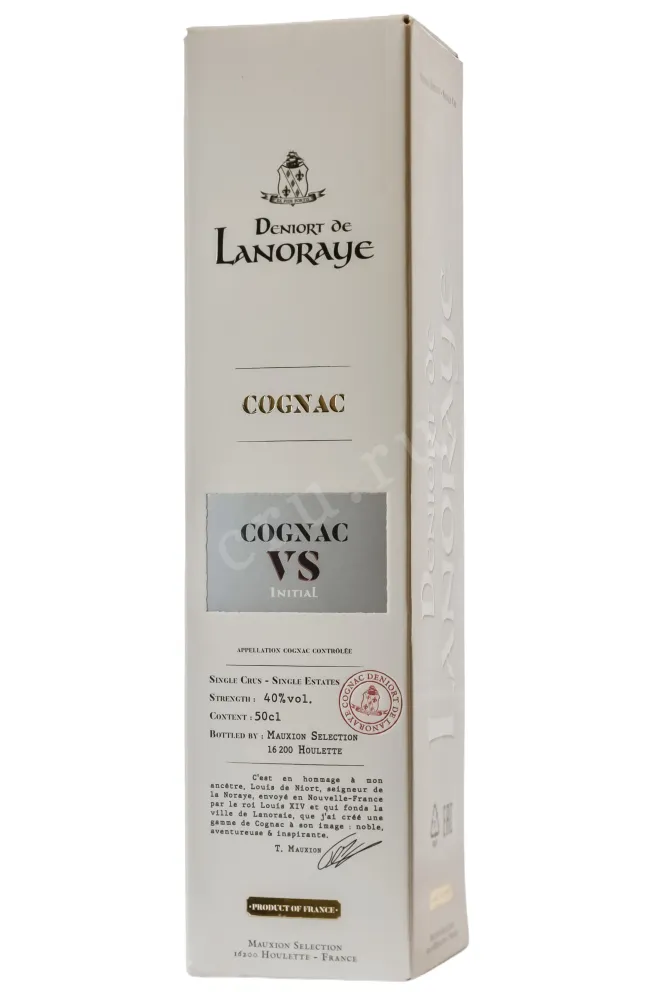 Подарочная коробка Коньяк Деньор де Ланорэ ВС 40% 0,5л в п/у Франция