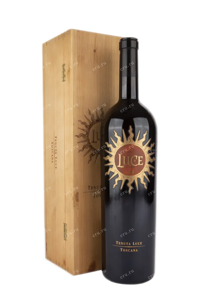 Подарочная коробка вина Luce della Vite in wooden box 2018 1.5 л