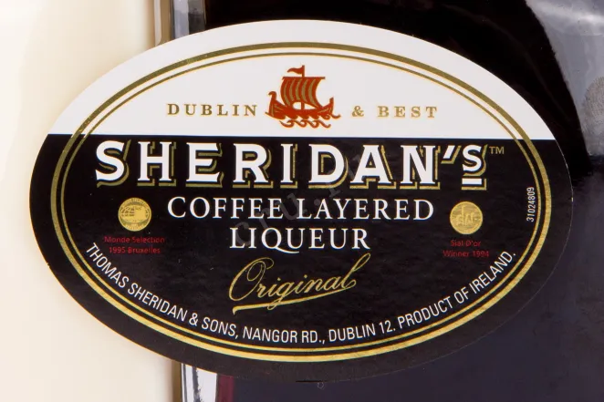 Этикетка ликера Шериданс Кофейный 0.7 л