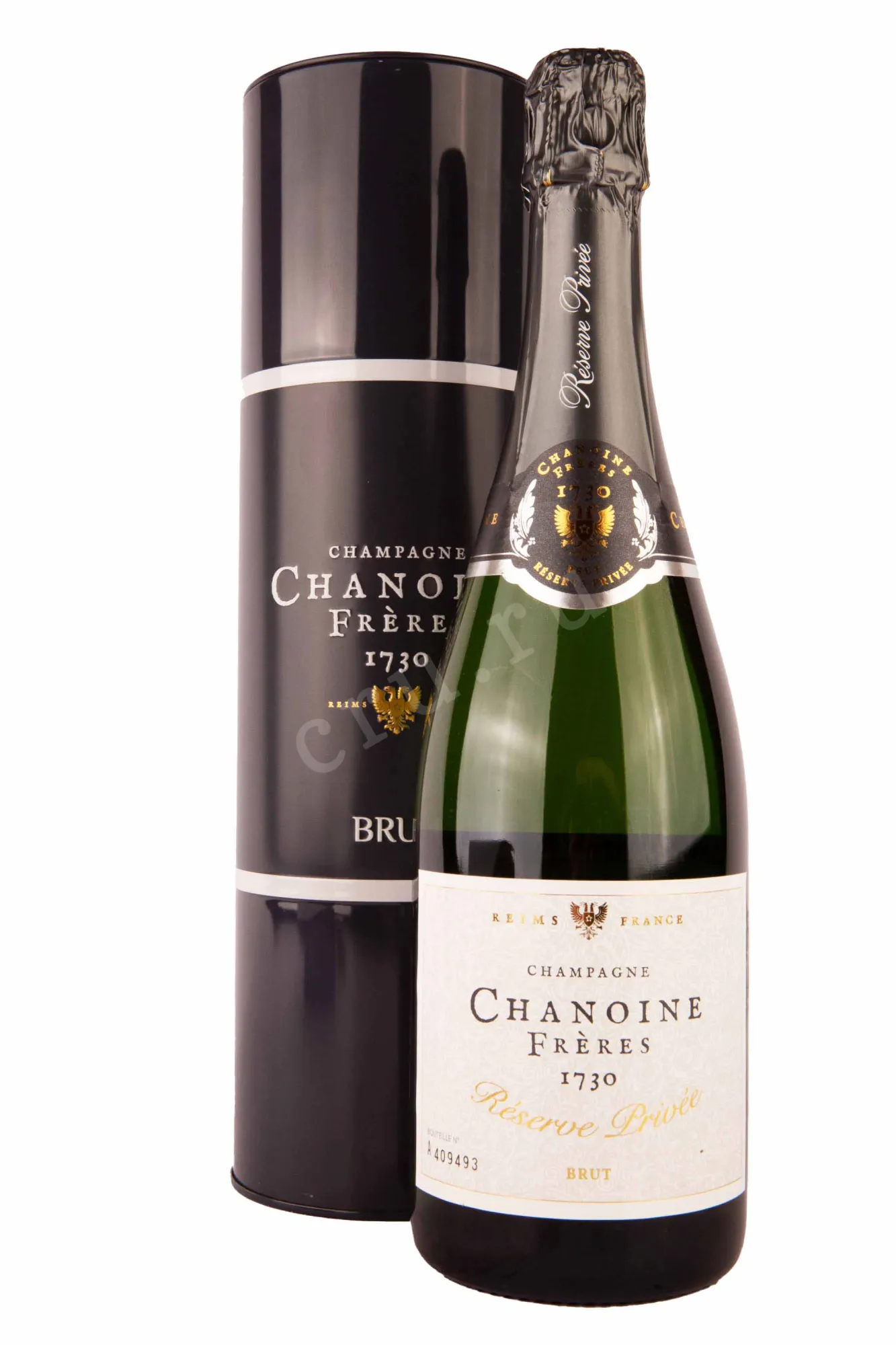 Фото — Шампанское Chanoine Freres Reserve Privee Brut in tube  0.75 л