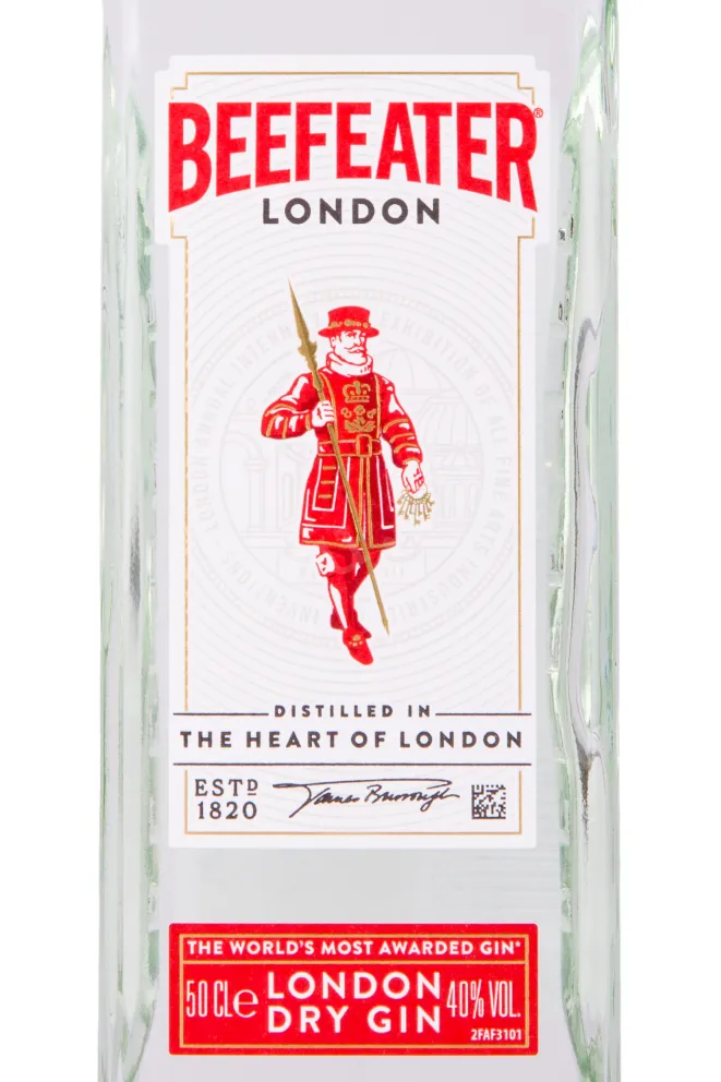 Этикетка джина Бифитер Лондон Драй 0.5